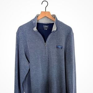 LL Bean Textured Quarter Zip Pullover | XL
